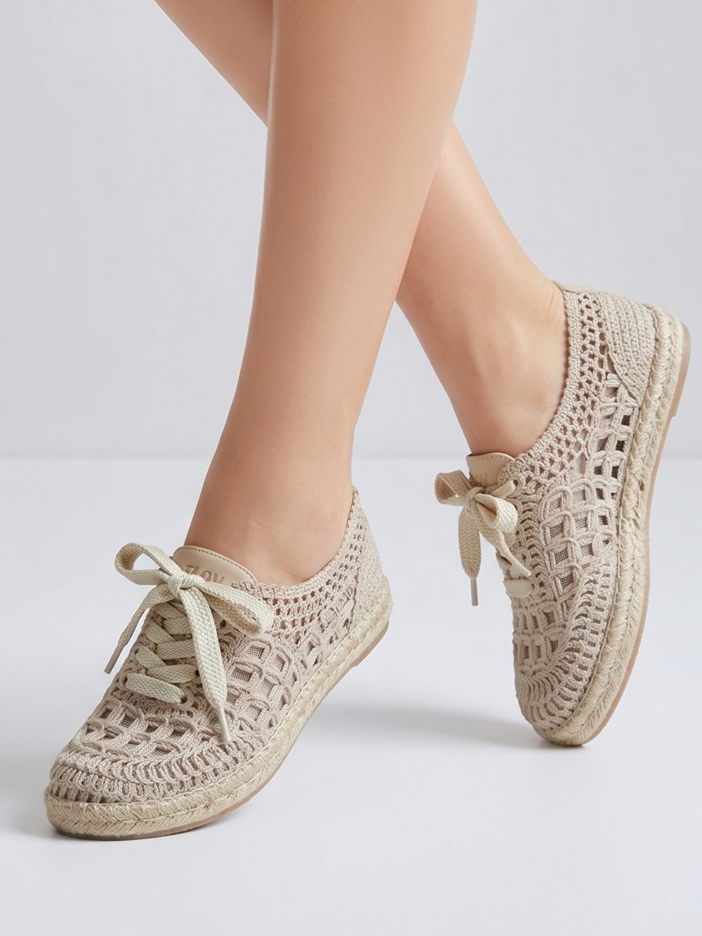 Crochet platform sneakers Size 7